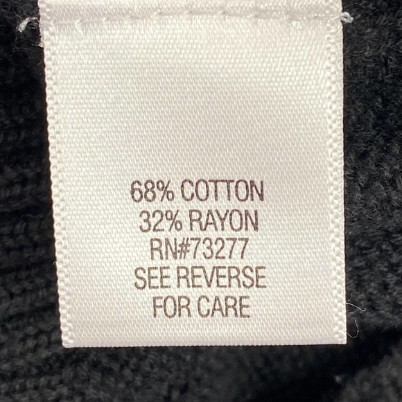 ELLE Black Short Sleeve Ruffled Blouse Size Medium - Picture 9 of 11